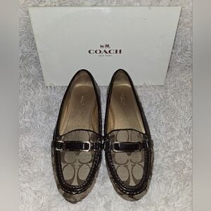 Coach Women's Flynn 12 CM SIG C/Patent Loafers